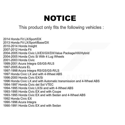 Disc Brake Rotor Front Pair For Honda Civic Fit Acura EL Integra Insight del Sol