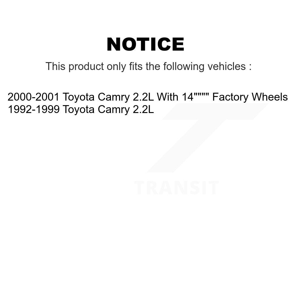 Disc Brake Rotors Front Pair For Toyota Camry 2.2L