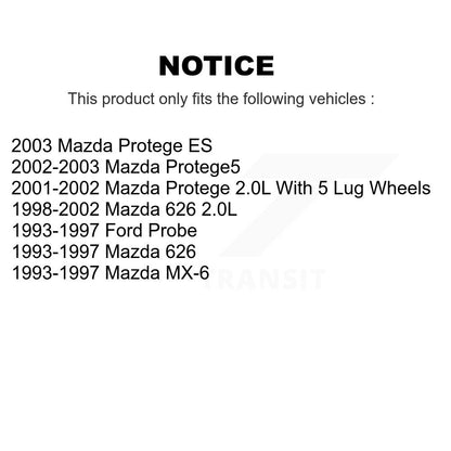 Disc Brake Rotors Front Pair For Mazda Protege Protege5 626 Ford Probe MX-6