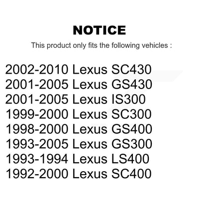 Brake Rotor Front Pair For Lexus SC430 IS300 GS300 SC400 GS400 GS430 LS400 SC300