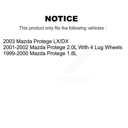 Disc Brake Rotors Front Pair For Mazda Protege