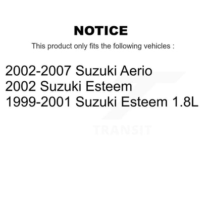 Disc Brake Rotors Front Pair For Suzuki Aerio Esteem