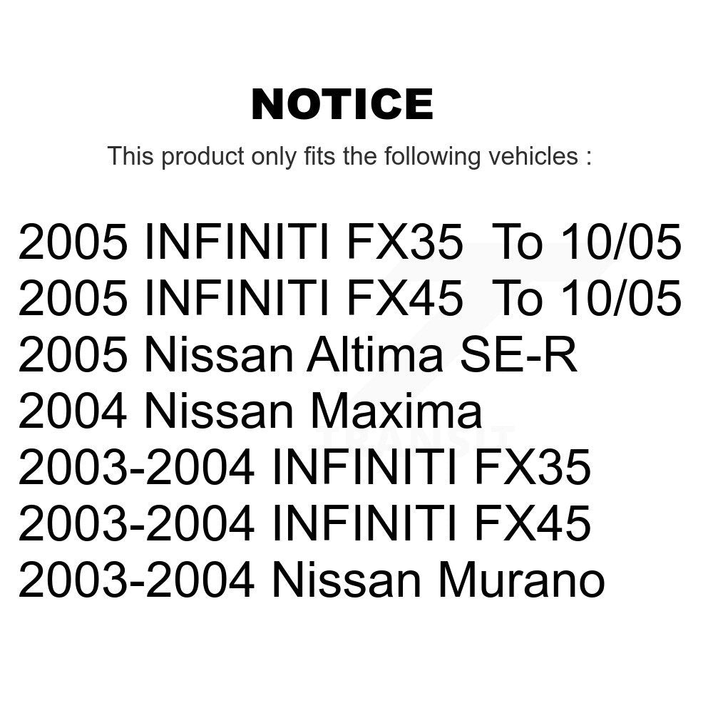 Disc Brake Rotors Front Pair For Nissan Altima Murano INFINITI Maxima FX35 FX45
