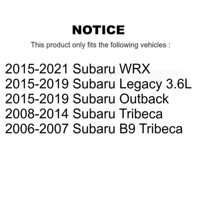 Disc Brake Rotors Front Pair For Subaru Outback WRX Legacy Tribeca B9
