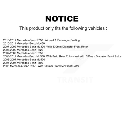 Brake Rotors Front Pair For Mercedes-Benz ML350 ML320 R350 ML500 R320 R500 ML450
