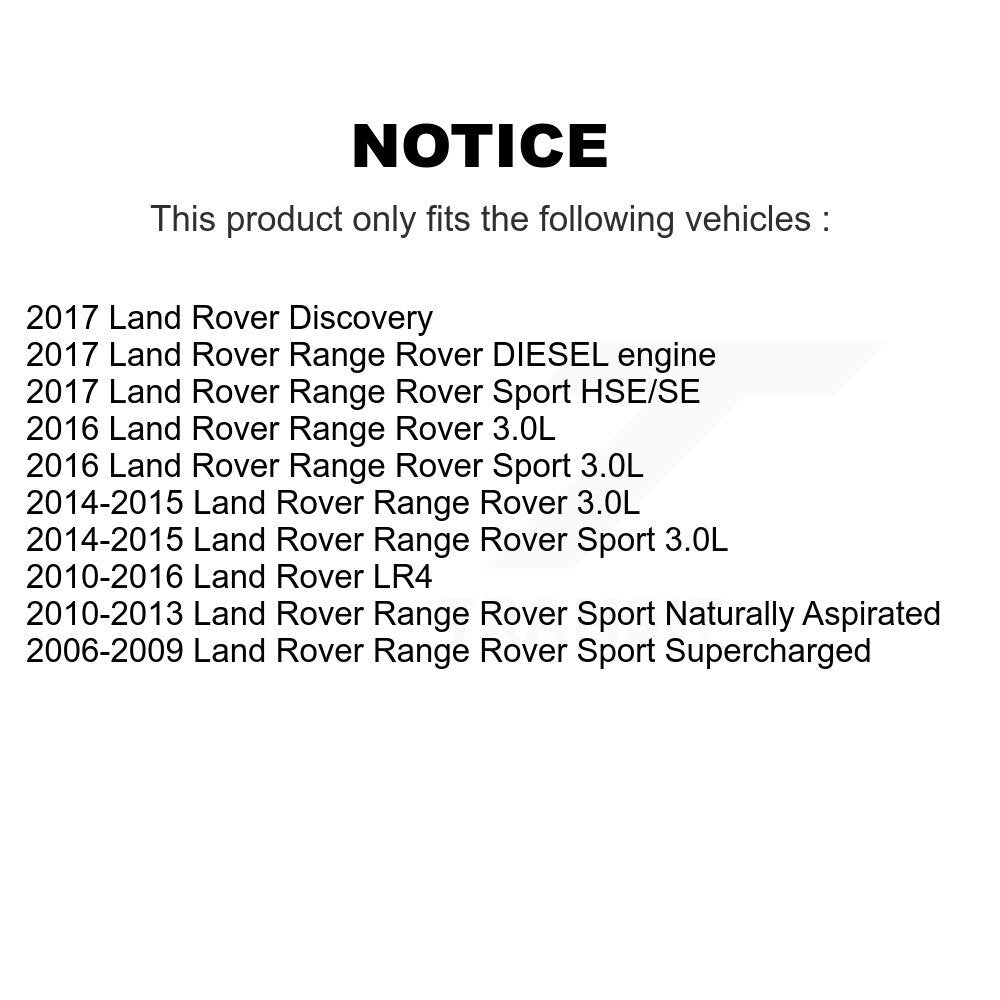 Disc Brake Rotors Front Pair For Land Rover Range Sport LR4 Discovery