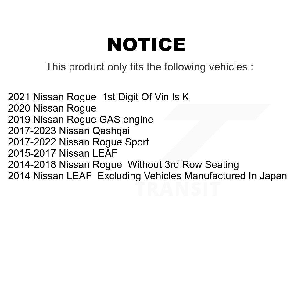 Disc Brake Rotors Front Pair For Nissan Rogue Sport Qashqai LEAF