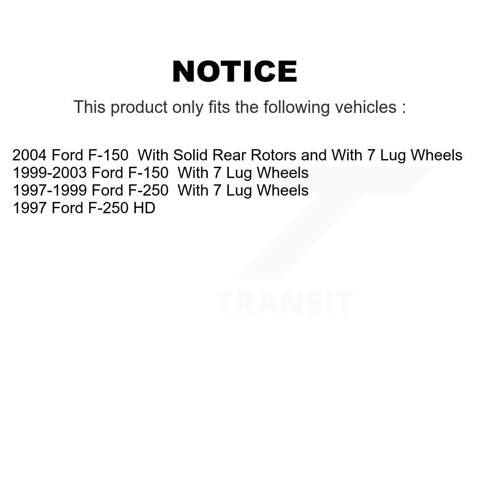 Disc Brake Rotors Rear Pair For Ford F-150 F-250 HD