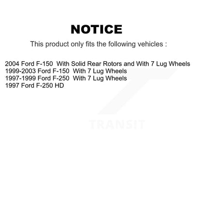Disc Brake Rotors Rear Pair For Ford F-150 F-250 HD