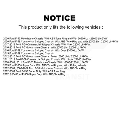 Brake Rotors Rear Pair For Ford F-53 Motorhome Chassis F-550 Super Duty F-450