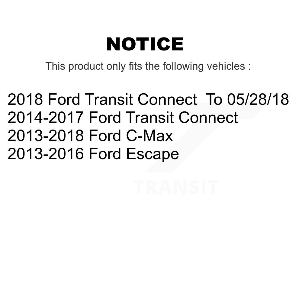 Disc Brake Rotors Rear Pair For Ford Escape Transit Connect C-Max