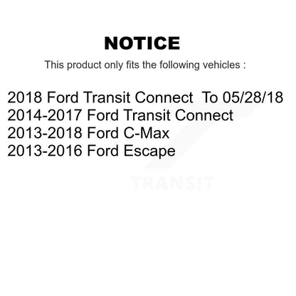 Disc Brake Rotors Rear Pair For Ford Escape Transit Connect C-Max