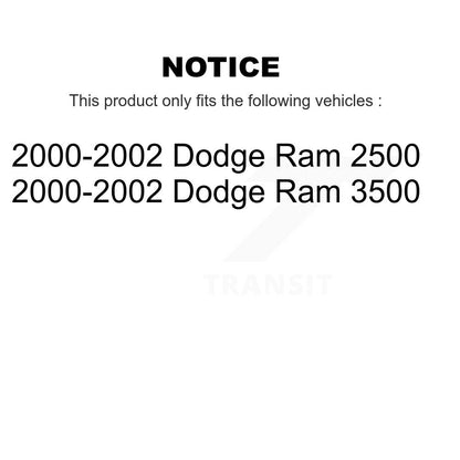 Disc Brake Rotors Rear Pair For 2000-2002 Dodge Ram 2500 3500