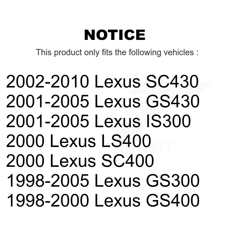 Disc Brake Rotors Rear Pair For Lexus SC430 IS300 GS300 GS400 GS430 LS400 SC400