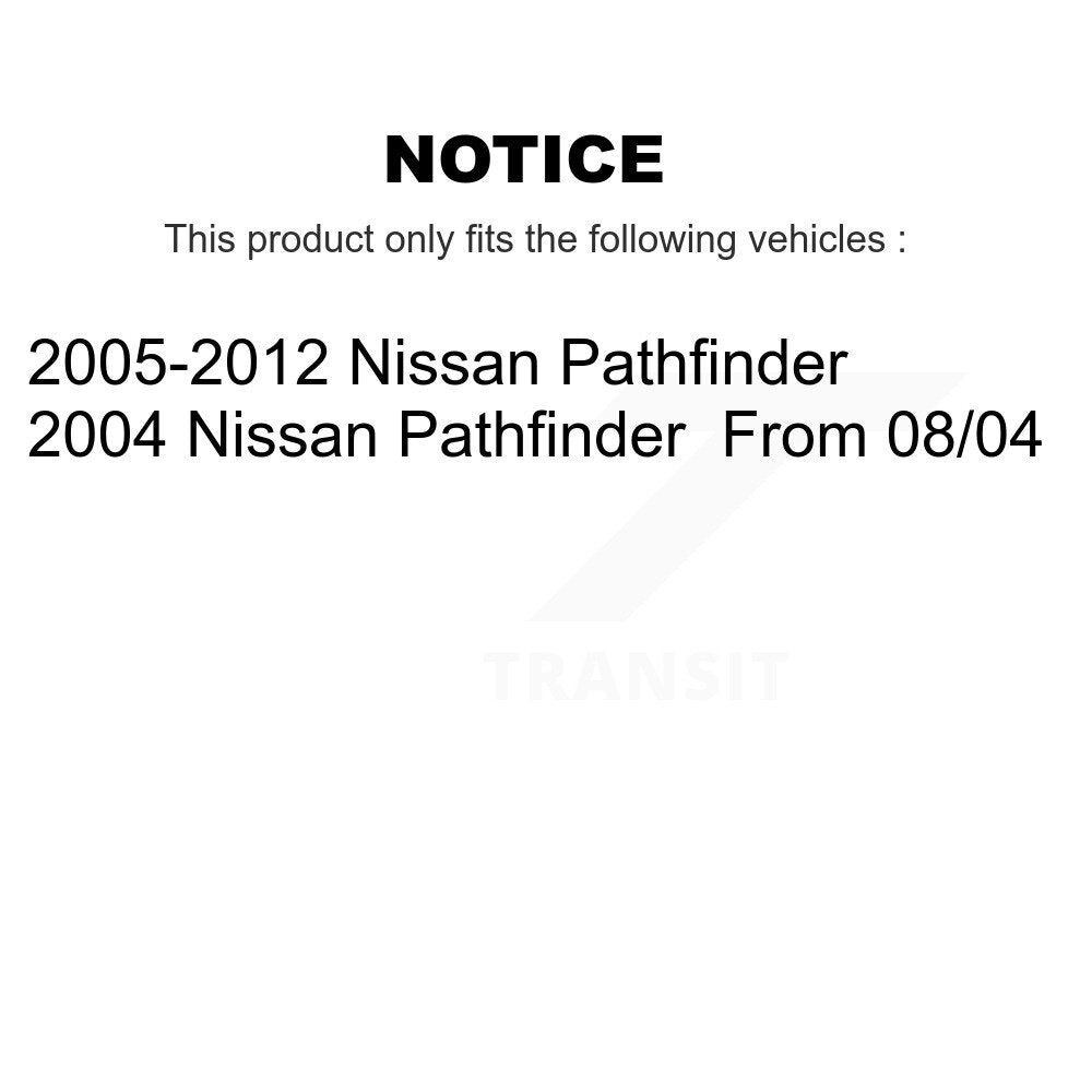 Disc Brake Rotors Rear Pair For Nissan Pathfinder