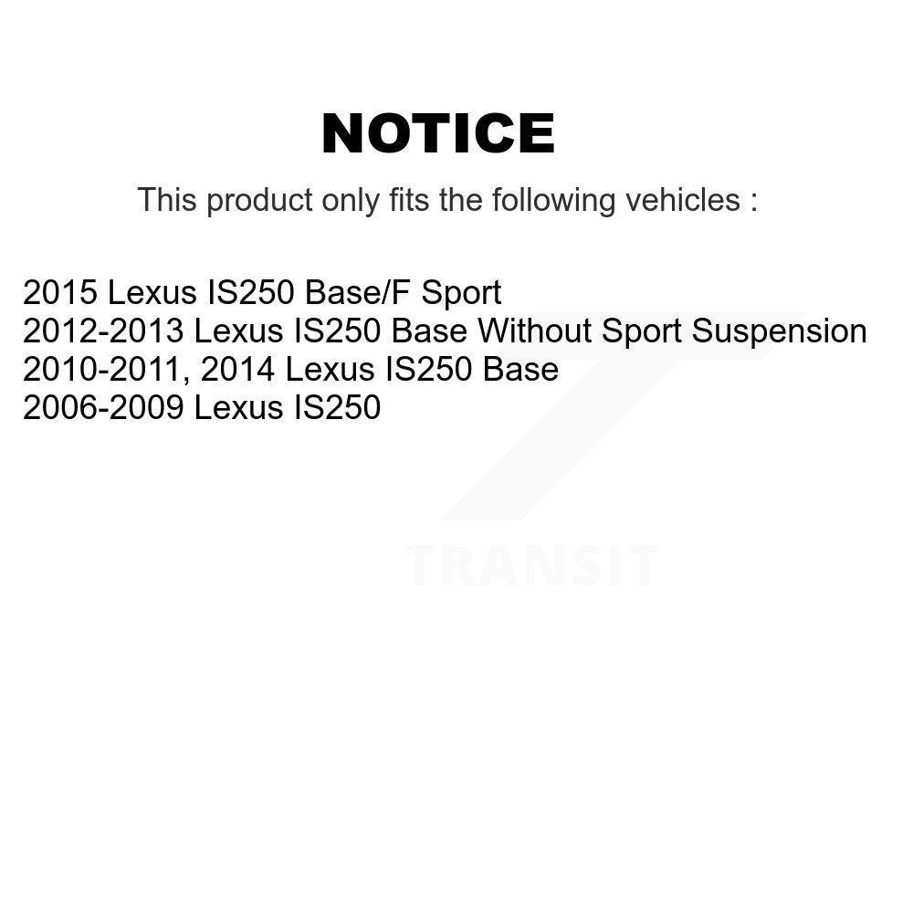 Disc Brake Rotors Rear Pair For Lexus IS250