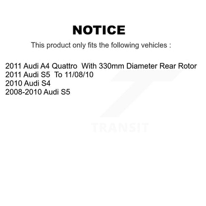 Disc Brake Rotors Rear Pair For Audi A4 Quattro S5 S4