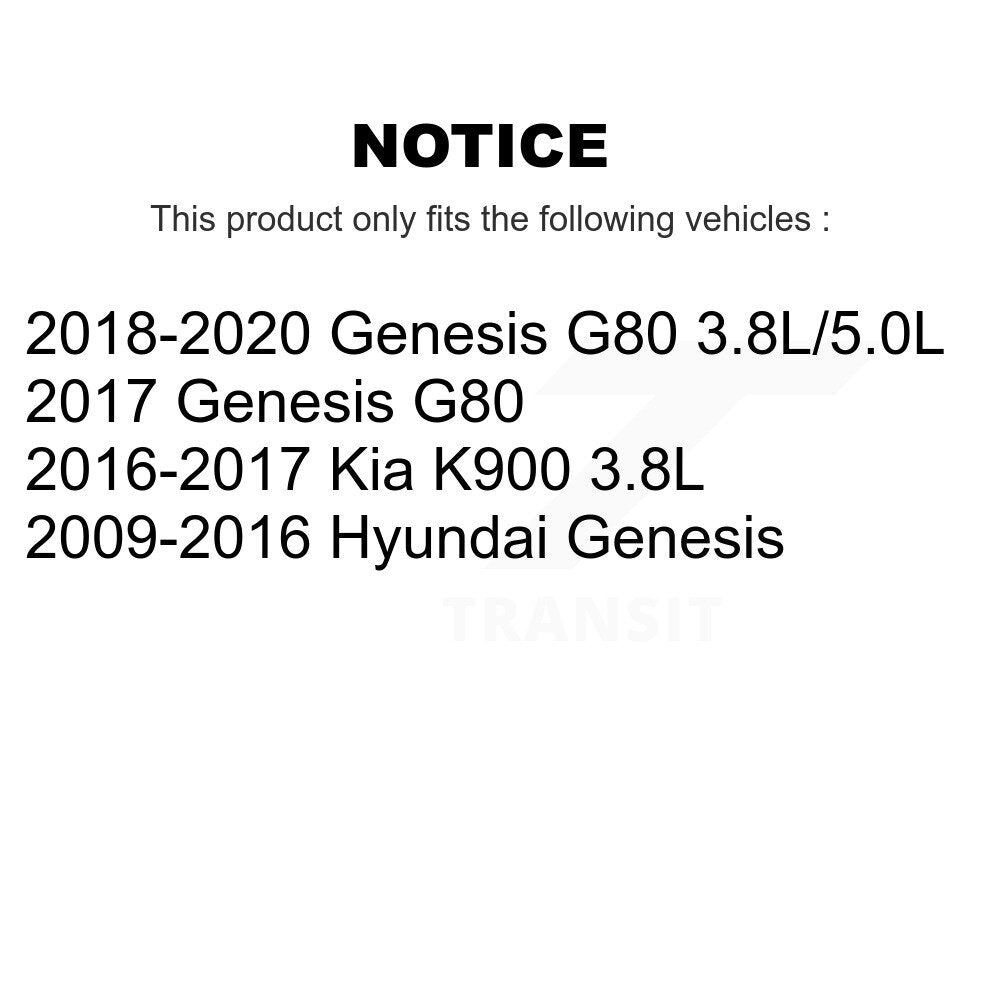 Disc Brake Rotors Rear Pair For Hyundai Genesis G80 Kia K900