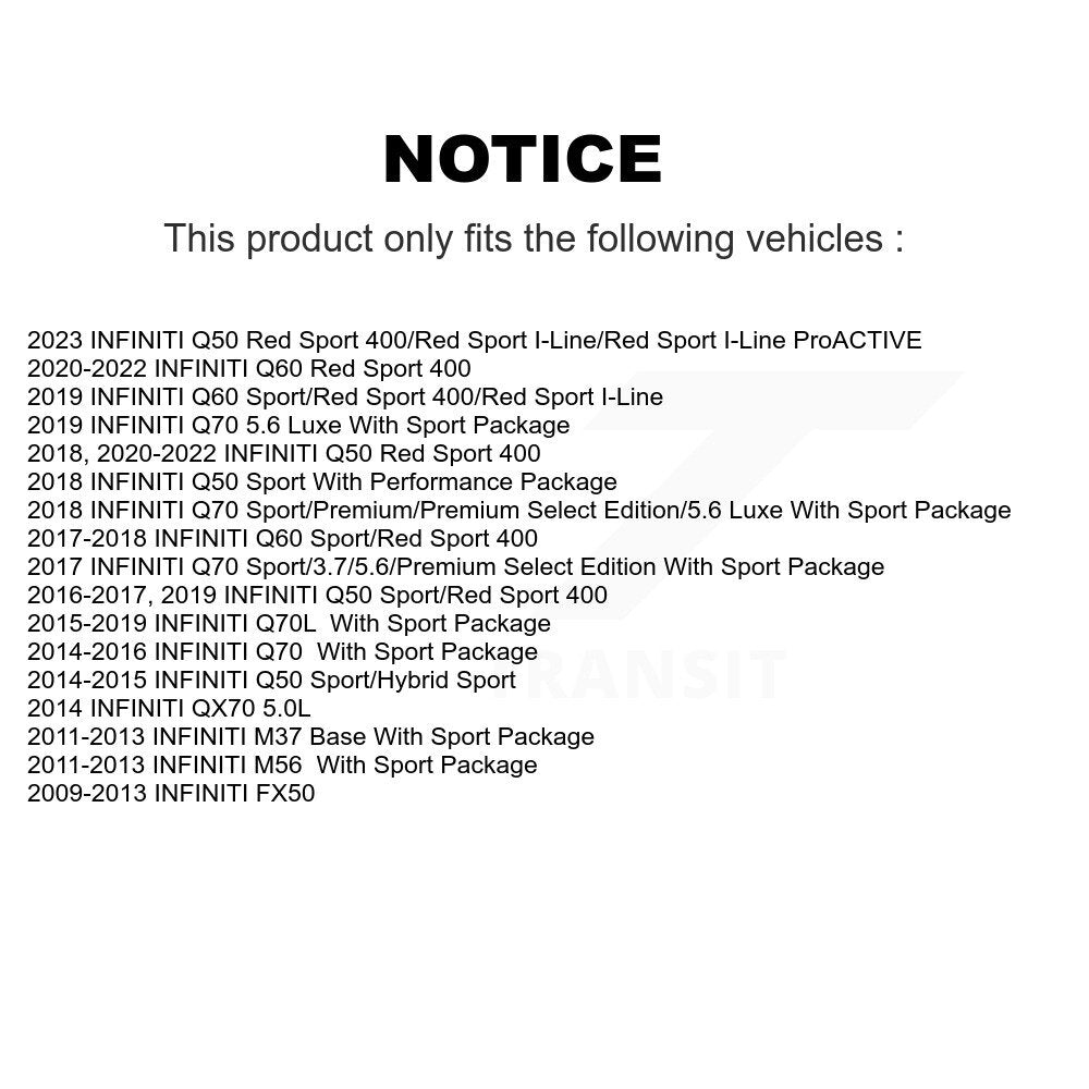Disc Brake Rotors Rear Pair For INFINITI Q50 Q60 M37 FX50 QX70 Q70 Q70L M56 M35h