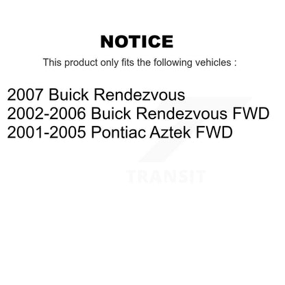 Disc Brake Rotors Front Rear Kit For Buick Rendezvous Pontiac Aztek