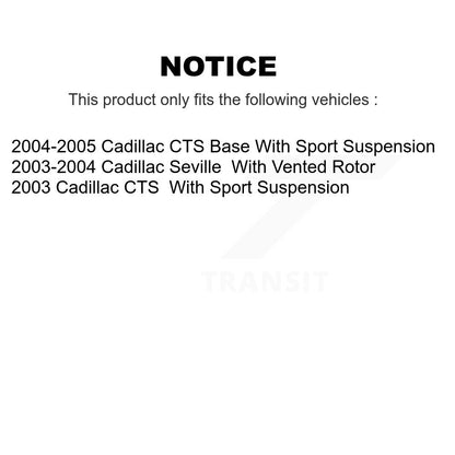 Disc Brake Rotors Front Rear Kit For Cadillac CTS Seville