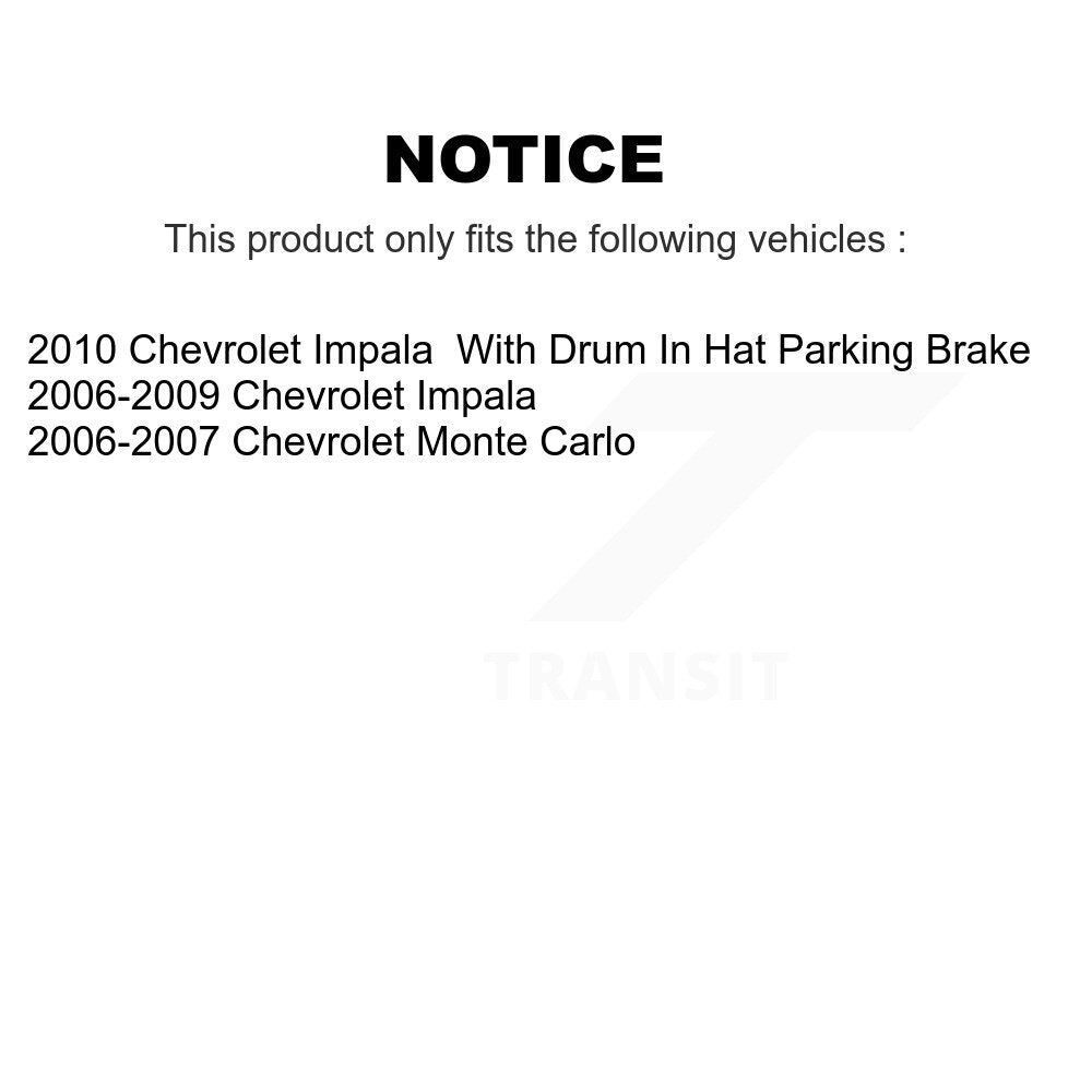 Disc Brake Rotors Front Rear Kit For Chevrolet Impala Monte Carlo