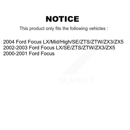 Disc Brake Rotors Front Rear Kit For Ford Focus