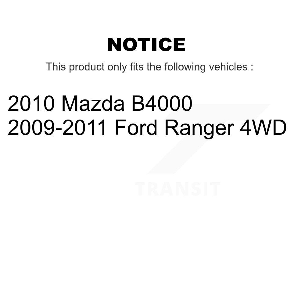 Disc Brake Rotors Front Rear Kit For Ford Ranger Mazda B4000