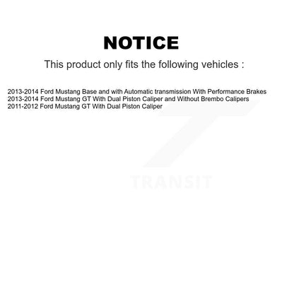 Disc Brake Rotors Front Rear Kit For Ford Mustang