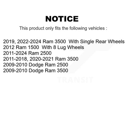 Disc Brake Rotors Front Rear Kit For Ram 2500 3500 1500 Dodge