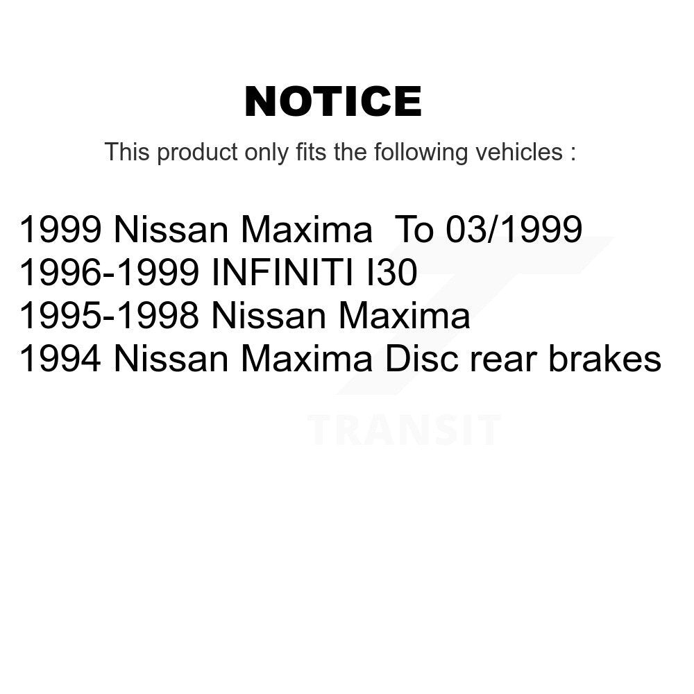Disc Brake Rotors Front Rear Kit For Nissan Maxima INFINITI I30