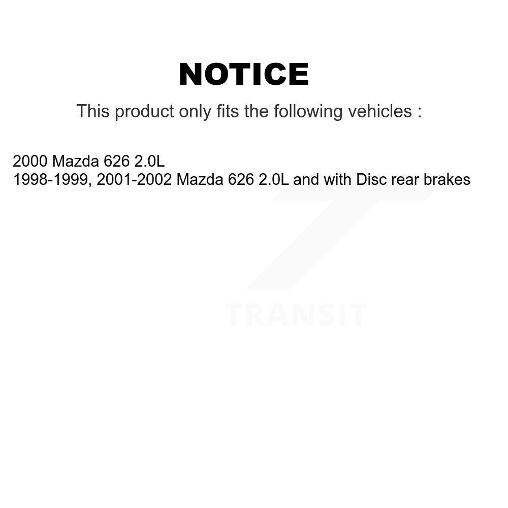 Disc Brake Rotors Front Rear Kit For Mazda 626