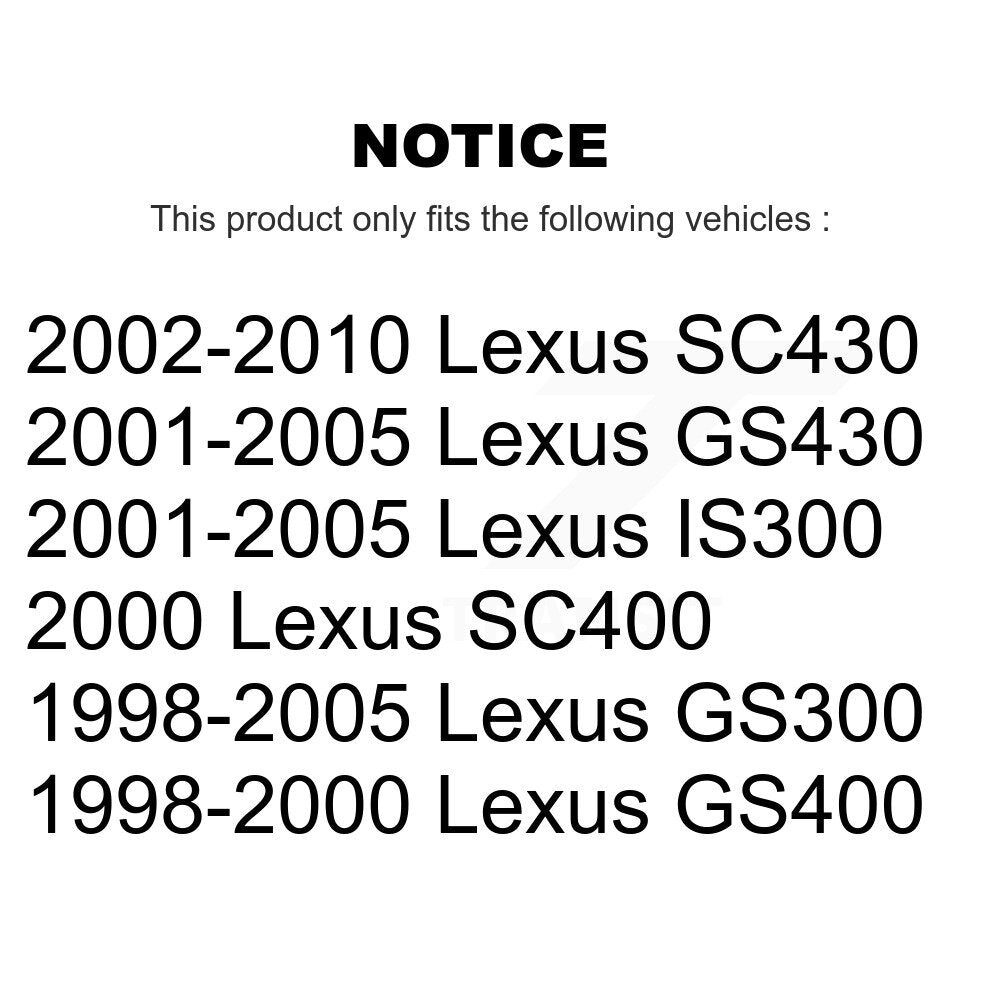 Disc Brake Rotors Front Rear Kit For Lexus SC430 IS300 GS300 GS400 GS430 SC400