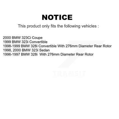 Disc Brake Rotors Front Rear Kit For BMW 328i 323i 323Ci