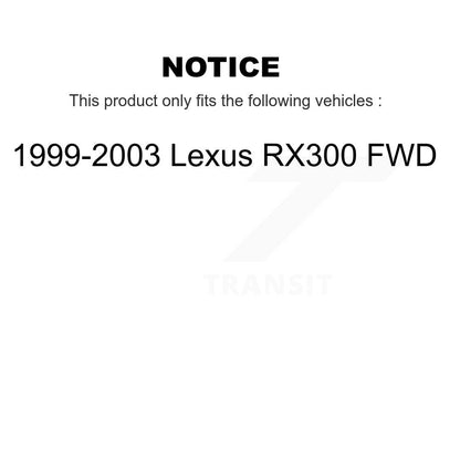 Disc Brake Rotors Front Rear Kit For 1999-2003 Lexus RX300 FWD