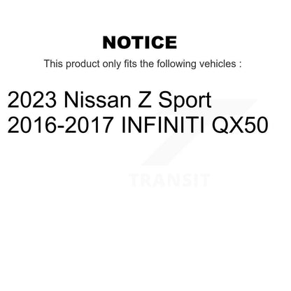 Disc Brake Rotors Front Rear Kit For 2016-2017 INFINITI QX50