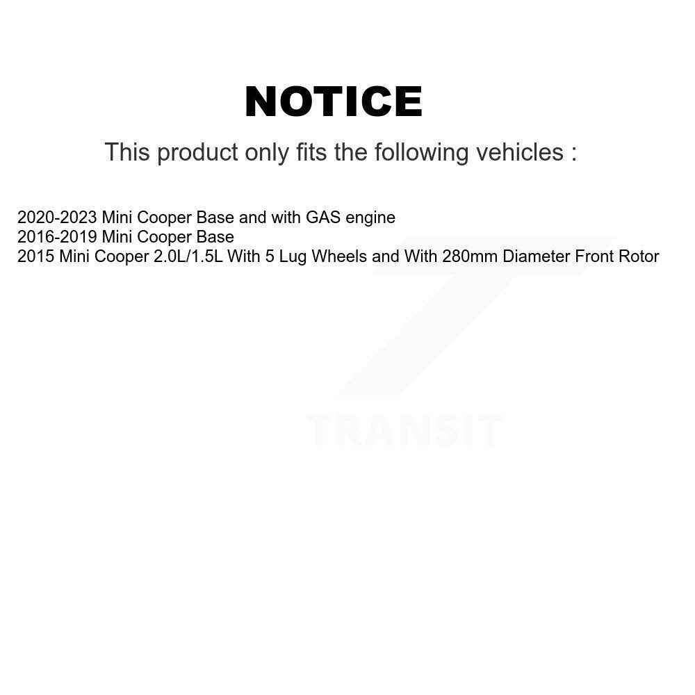 Disc Brake Rotors Front Rear Kit For Mini Cooper