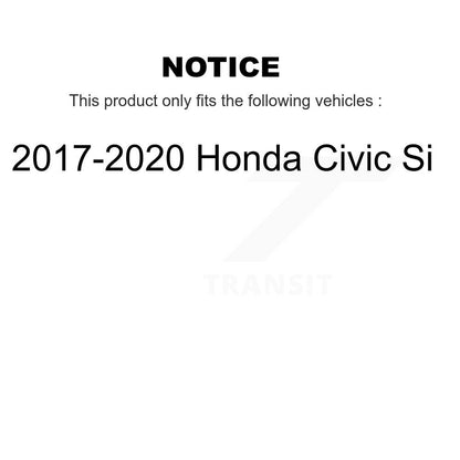 Disc Brake Rotors Rear Pair For 2017-2020 Honda Civic Si