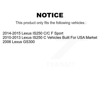 Disc Brake Rotors Front Rear Kit For Lexus IS250 GS300
