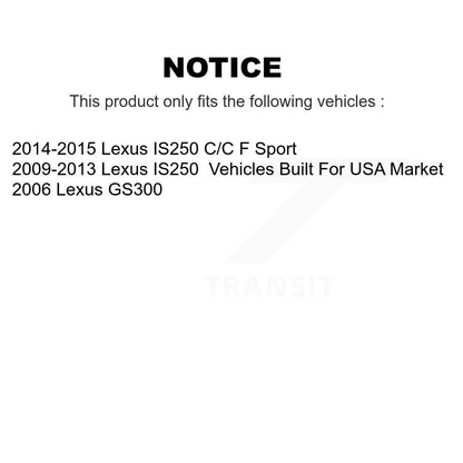 Disc Brake Rotors Front Kit For Lexus IS250 GS300