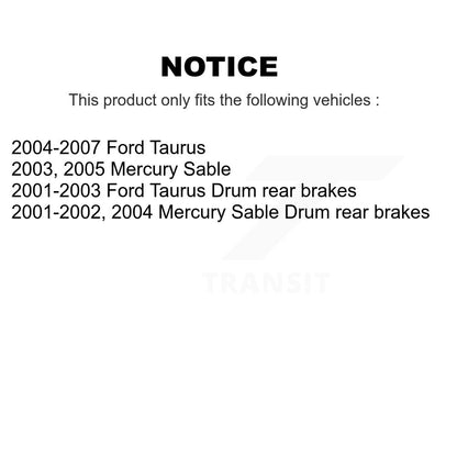 Brake Drums Rear Pair For Ford Taurus Mercury Sable