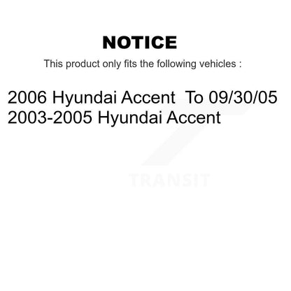 Brake Drums Rear Pair For Hyundai Accent