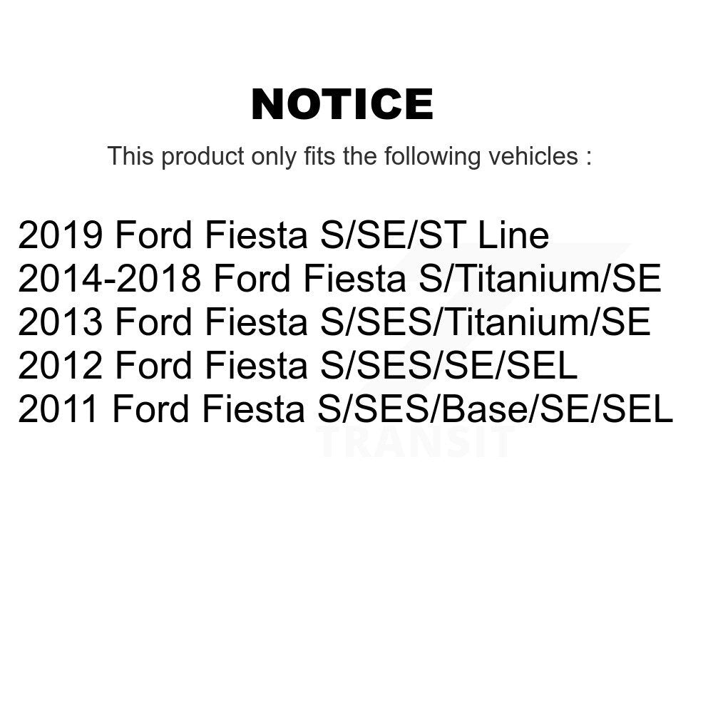 Brake Drums Rear Pair For Ford Fiesta