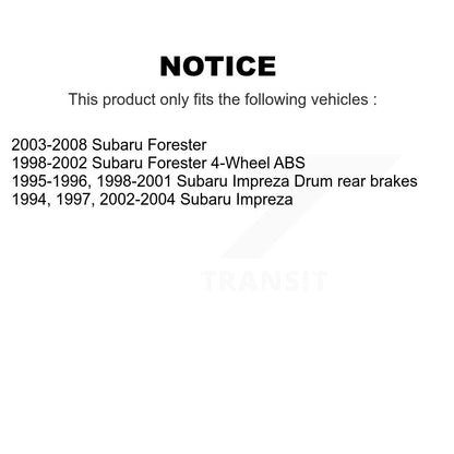 Brake Drums Rear Pair For Subaru Forester Impreza