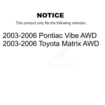 Brake Drums Rear Pair For 2003-2006 Toyota Matrix Pontiac Vibe AWD