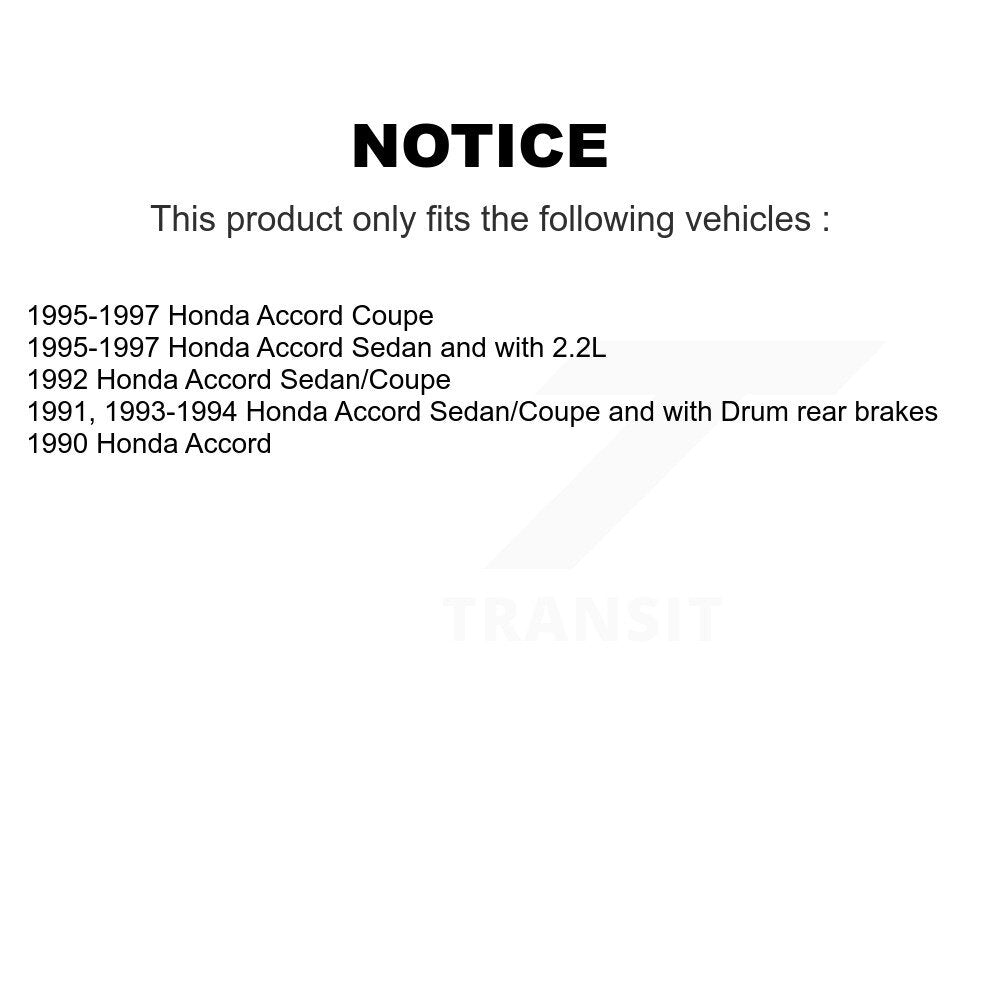 Disc Brake Rotors Drums Kit Front Rear For Honda Accord