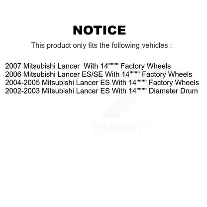 Disc Brake Rotors Drums Kit Front Rear For Mitsubishi Lancer