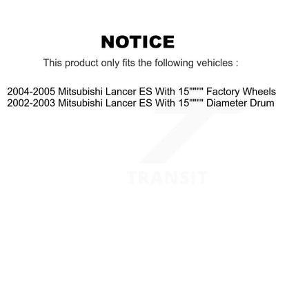 Disc Brake Rotors Drums Kit Front Rear For Mitsubishi Lancer ES