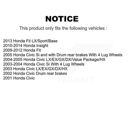 Disc Brake Rotors Drums Kit Front Rear For Honda Civic Fit Insight