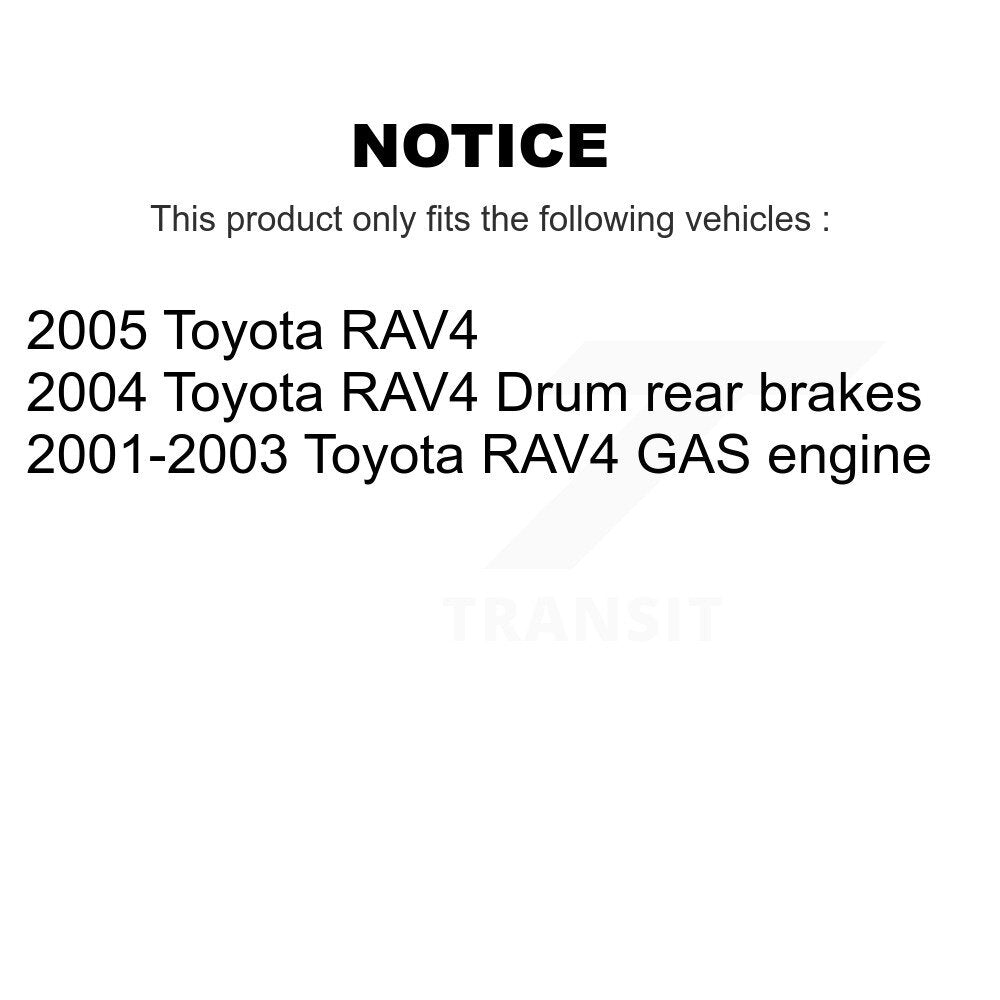 Disc Brake Rotors Drums Kit Front Rear For Toyota RAV4